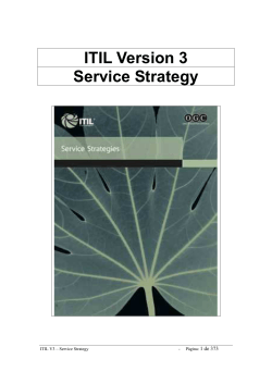 ITIL v3 - Service Strategy