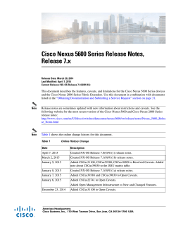 Cisco Nexus 5600 Series Release Notes, Cisco NX