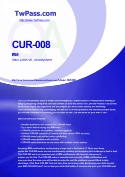 CUR-008 - Pass 2 You Leading IT Exam Materials Provider