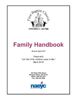 FBCCC Family Handbook