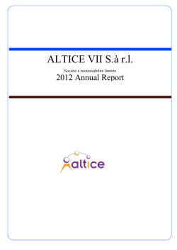 Altice Full Year 2012 Report