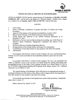 SEC Definitive Information Statement 2015