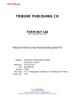 tribune publishing co form def 14a