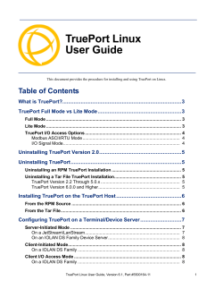 TruePort Linux User Guide