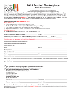 2015 Festival Marketplace Booth Rental Contract