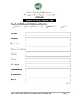to Registration Form for Semiotics Workshop May 2015