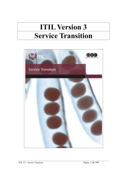 ITIL v3 Service Transition