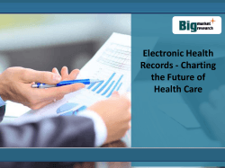 Electronic Health Records - Charting the Future of Health Care