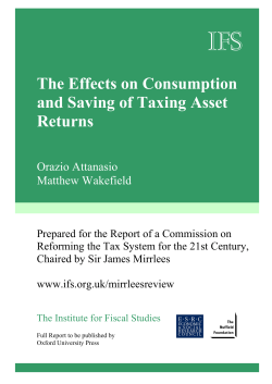 The Effects on Consumption and Saving of Taxing