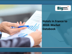 Hotels in France to 2018 Market Databook