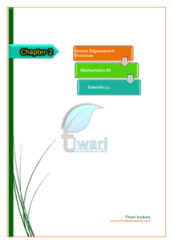 Maths XII chapter 2 inverse trigonometric functions ex 2 1