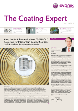 The Coating Expert, Issue 1, April 2015