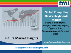 Computing Device Keyboards Market: Global Industry Analysis and Opportunity Assessment 2014