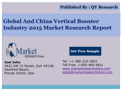 Global and China Vertical Booster Industry 2015 Market Outlook Production Trend Opportunity