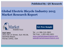 Global and China Electric Bicycle Industry 2015 Market Research Report