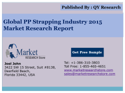Global and China PP Strapping Industry 2015 Market Research Report