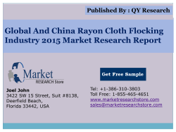 Global and China Rayon Cloth Flocking Industry 2015 Market Outlook Production Trend Opportunity