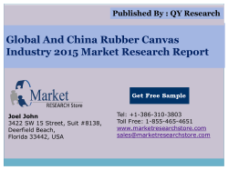 Global and China Rubber Canvas Industry 2015 Market Outlook Production Trend Opportunity
