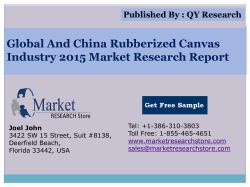 Global and China Rubberized Canvas Industry 2015 Market Outlook Production Trend Opportunity