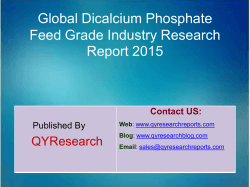 Global Dicalcium Phosphate Feed Grade Market 2015 Industry Trend, Analysis, Survey and Overview