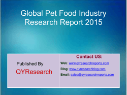 Global Pet Food Market 2015 Industry Trend, Analysis, Survey and Overview
