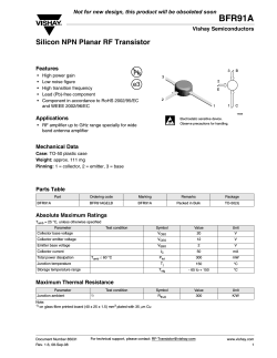 VISHAY BFR91 datasheet