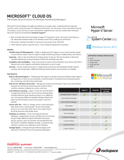 Rackspace Microsoft OS overview collateral