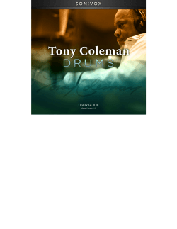 Tony Coleman Drums User Guide