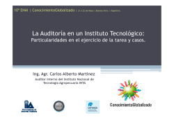 Auditoria interna en el INTA- Carlos Martinez