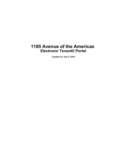 1185 Avenue of the Americas`s Tenant Handbook
