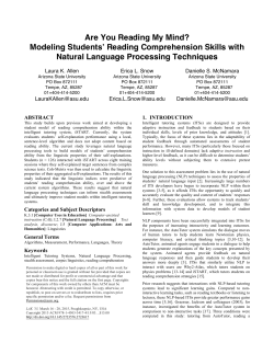 Are You Reading My Mind? Modeling Students` Reading