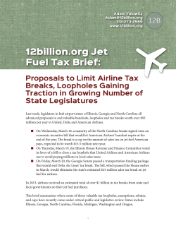 12billion.org Jet Fuel Tax Brief: