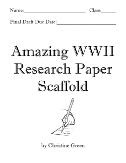 Amazing WWII Research Paper Scaffold