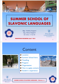 summer school of slavonic languages