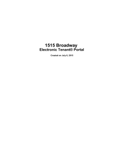 1515 Broadway - Tenant Handbook