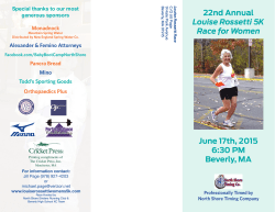 22nd Annual Louise Rossetti 5K Race for Women June 17th, 2015 6