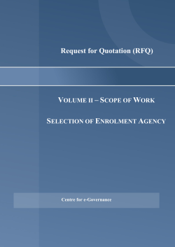 RFQ for selecting the Enrolment Agnecies volume 2