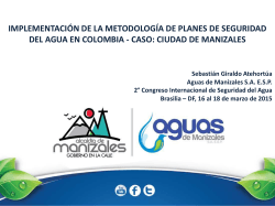 Mesa intersectorial de los Planes de Seguridad del Agua en Colombia