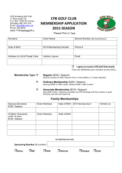 2015 Membership Application