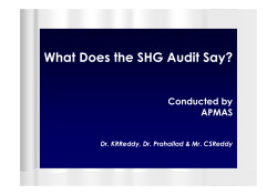 What Does the SHG Audit Say