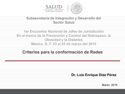 Criterios para la conformaciÃ³n de Redes Dr. Luis Enrique DÃ­az