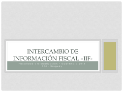 Intercambio de InformaciÃ³n Fiscal âIIF