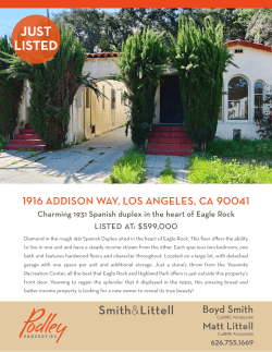 Brochure - 1916 Addison Way, Los Angeles 90041 | Podley Properties