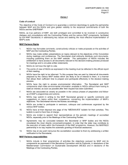 UNEP(DEPI)/MED IG.19/8 Annex II Page 61 Annex I Code of