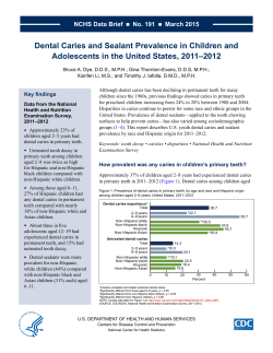 NCHS Data Brief, Number 191, March 2015