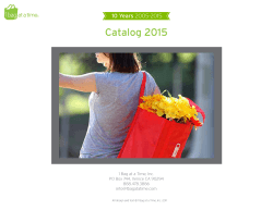 Catalog 2015 - 1 Bag at a Time