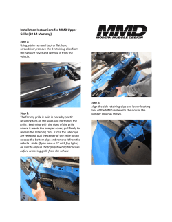 Installation Instructions for MMD Upper Grille (10