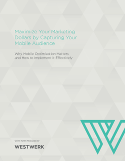 Maximize Your Marketing Dollars by Capturing Your Mobile Audience