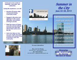 Summer in the City 2015 Brochure