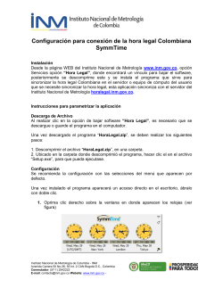 ConfiguraciÃ³n para conexiÃ³n de la hora legal Colombiana SymmTime